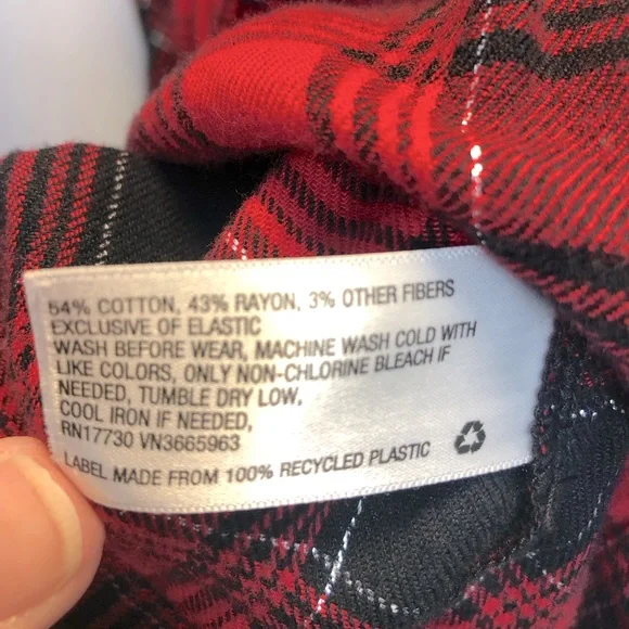 Cat & Jack long sleeve Buffalo plaid ruffle dress, XS (4/5) and S (6/6X) - Picture 8 of 8